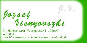 jozsef visnyovszki business card
